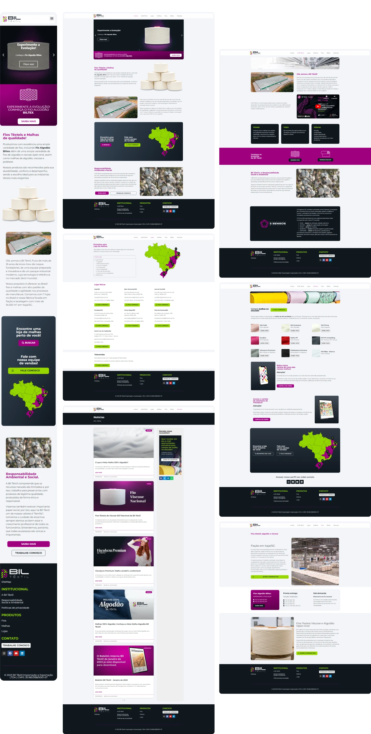 Novo site BIL Têxtil